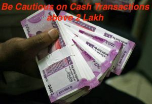 Warning against cash dealings of Rs 2 lakh Income Tax department