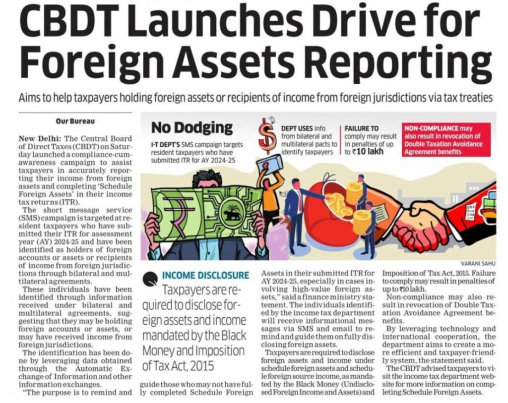 Reporting of Foreign Assets by Indian Taxpayers under Section 139(1) of the Income Tax Act